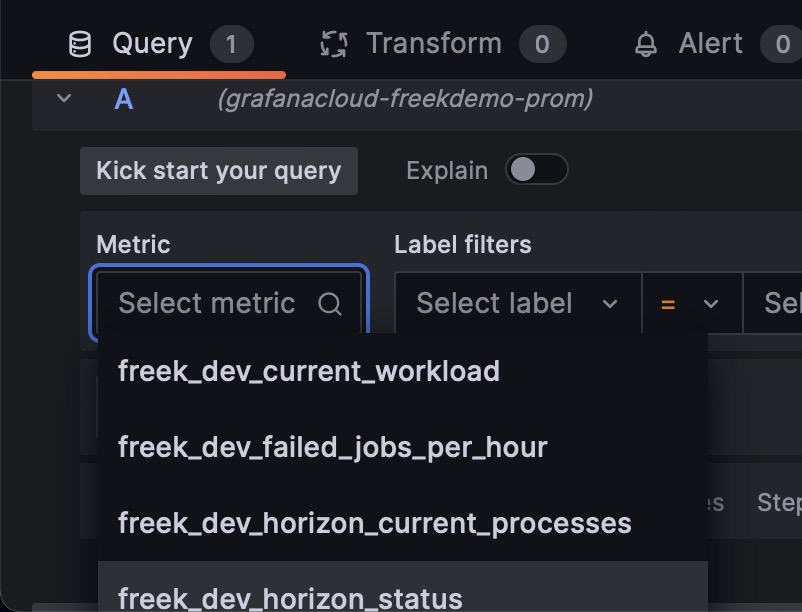 Grafana.com metrics