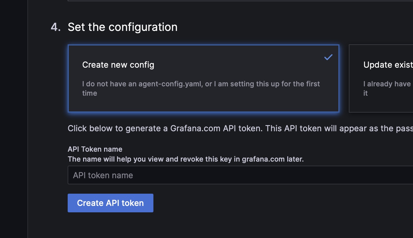 Grafana.com config